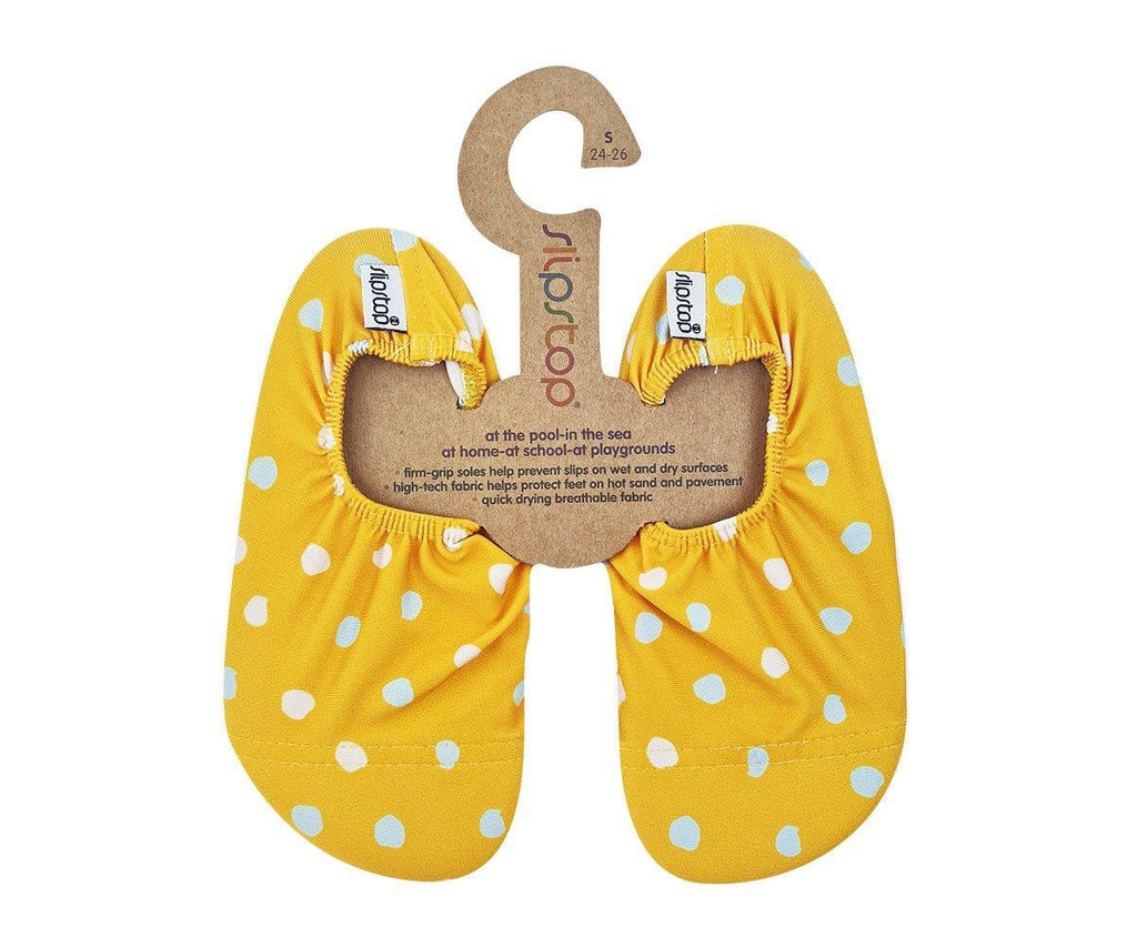 Zapatillas antideslizantes Slip Stop Lunares mostaza