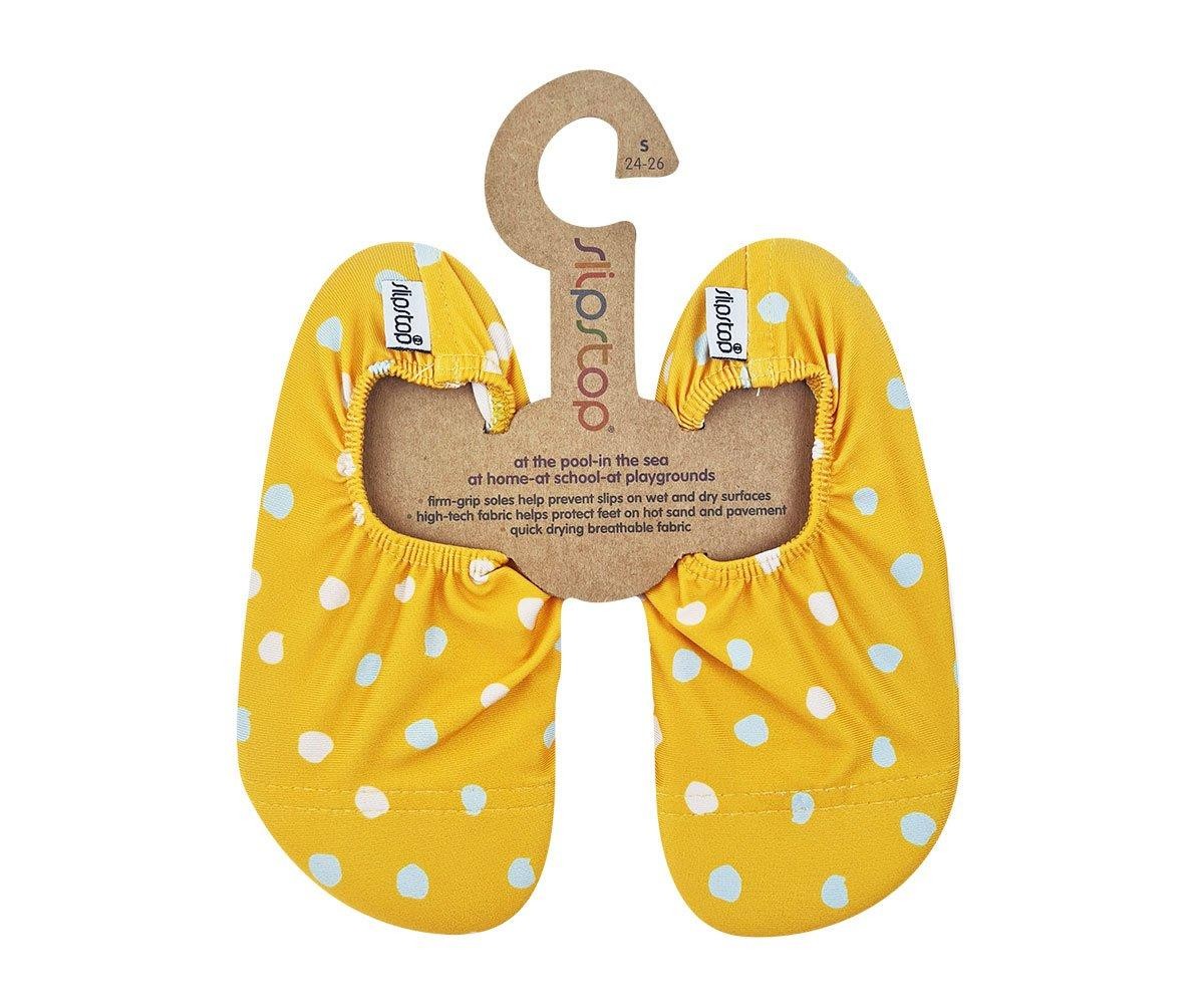 Zapatillas antideslizantes Slip Stop Lunares mostaza