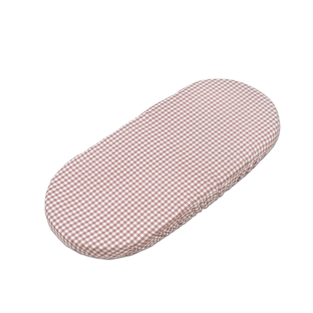 Funda Colchón Cuco Vichy + Muselina Rayas Walking Mum Praliné