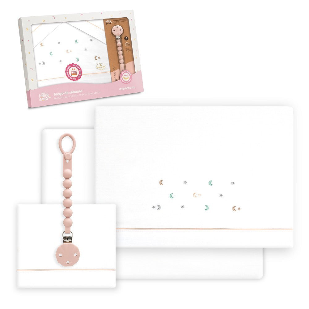 Triptico Cuna Estrella multicolor Luna+ Broche Interbaby