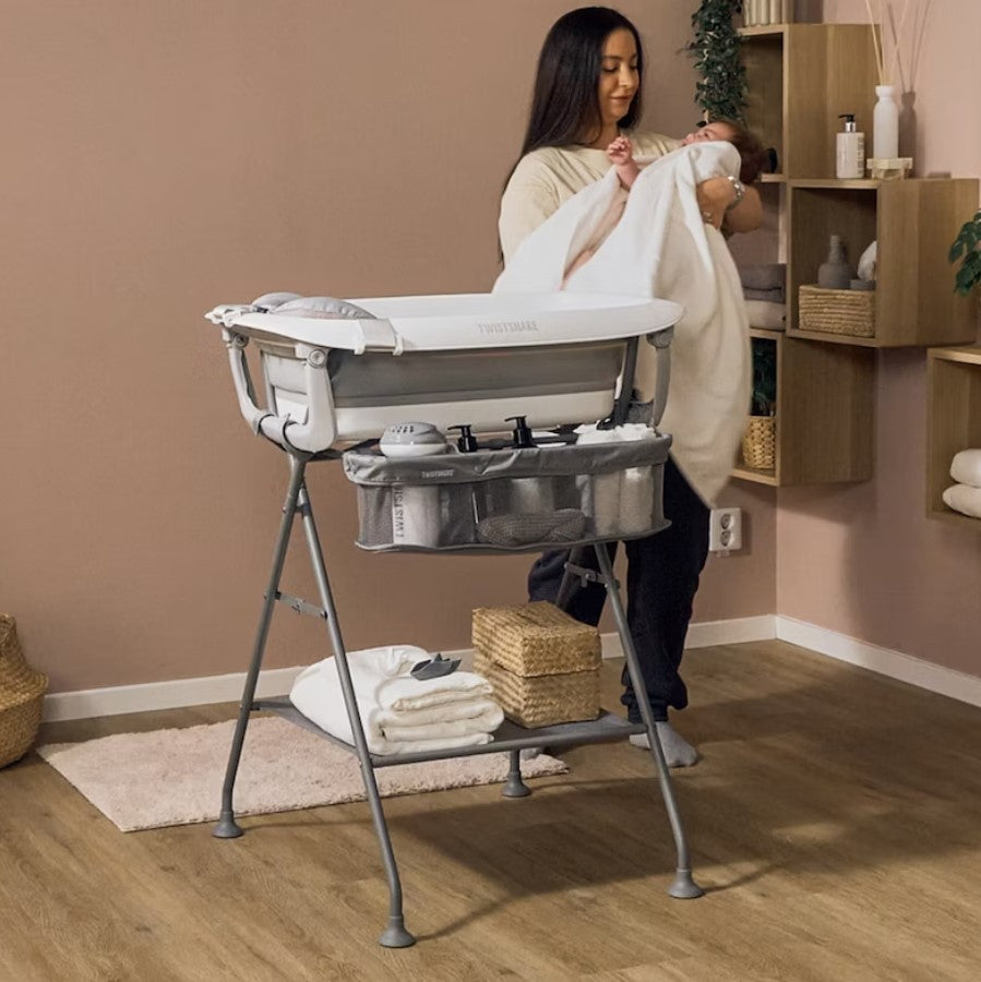 Bañera Twistshake con soporte y cojín reductor