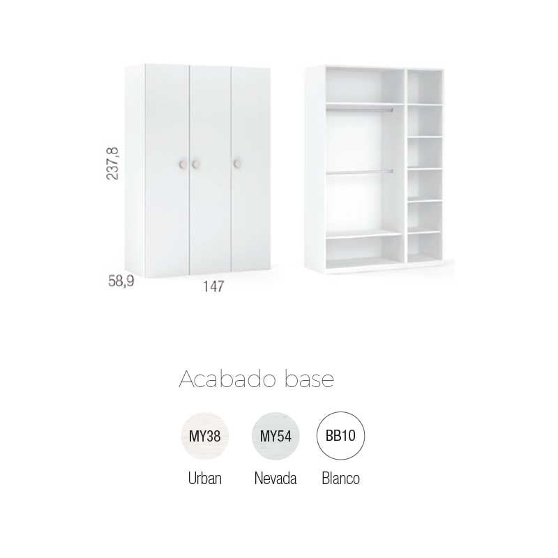 Armario 3 puertas Ros Mini SOFT