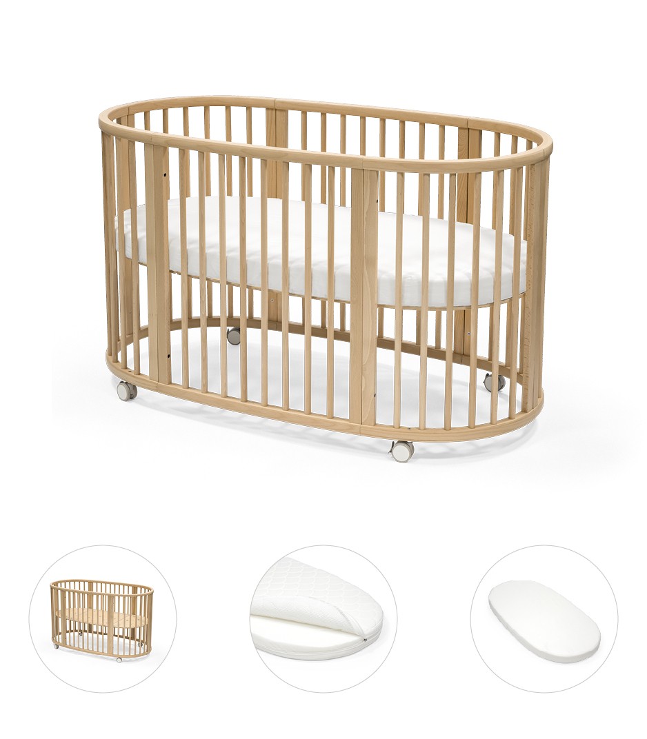 Cuna Stokke Sleepi V3 con Colchón y Sábana Bajera