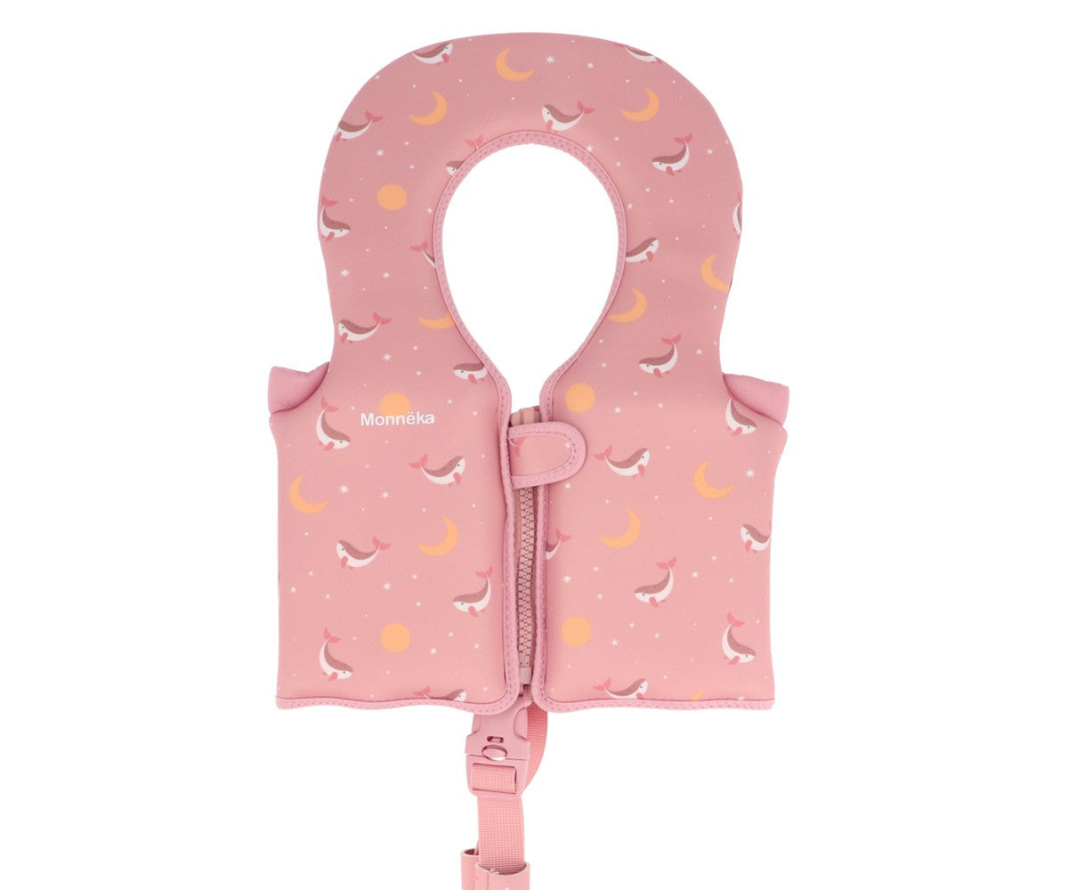 Chaleco Flotador Aprendizaje Monnëka Whale Pink 1-2 Años