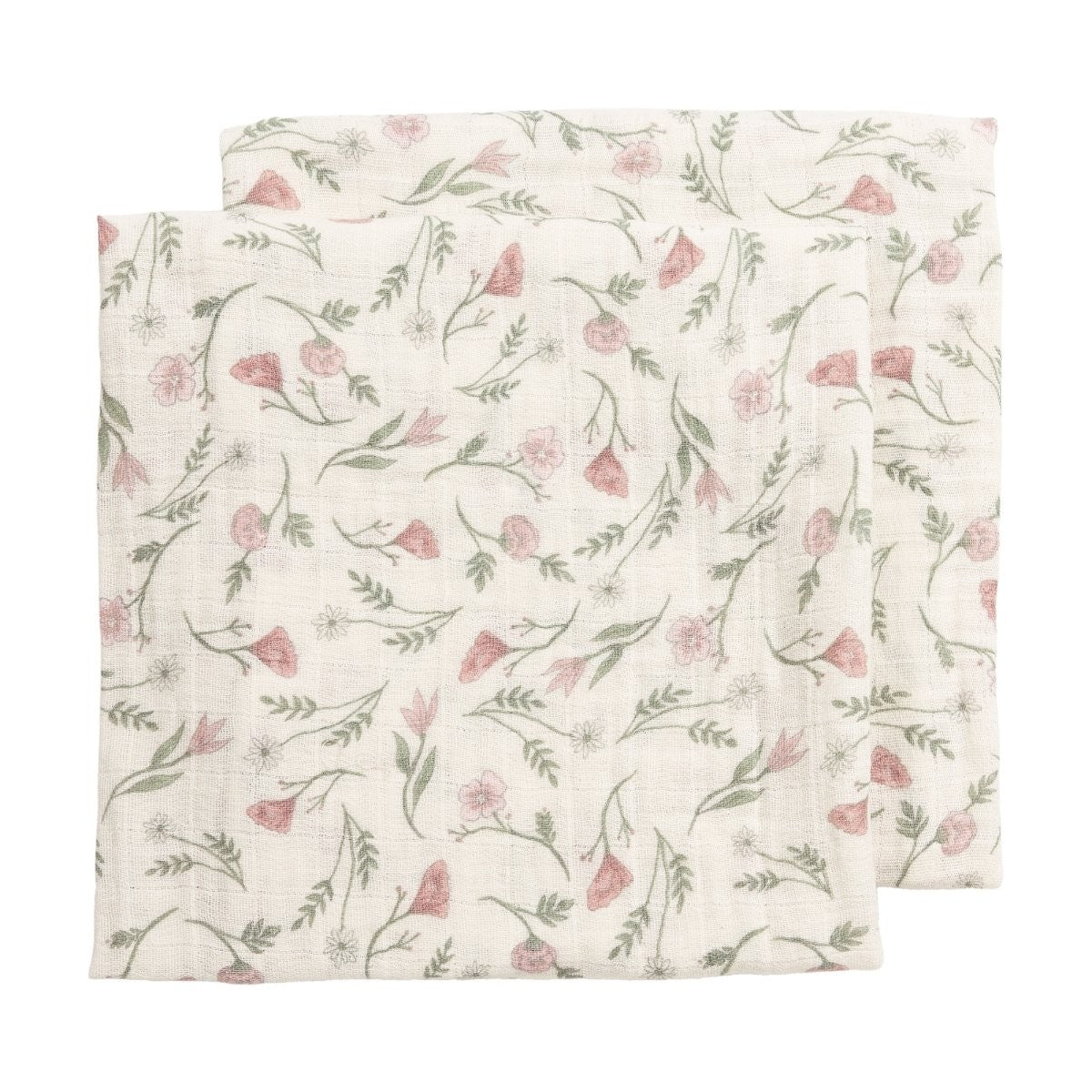 Muselina Lav. Mediana Meyco Flower Multicolour Pack 2
