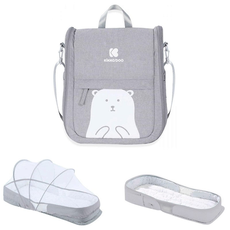 Cama de viaje+bolsa 2 en 1 KikkaBoo Bear