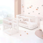 Minicuna, cuna, cama, escritorio 4 en 1 Alondra Crea Tre Bianco