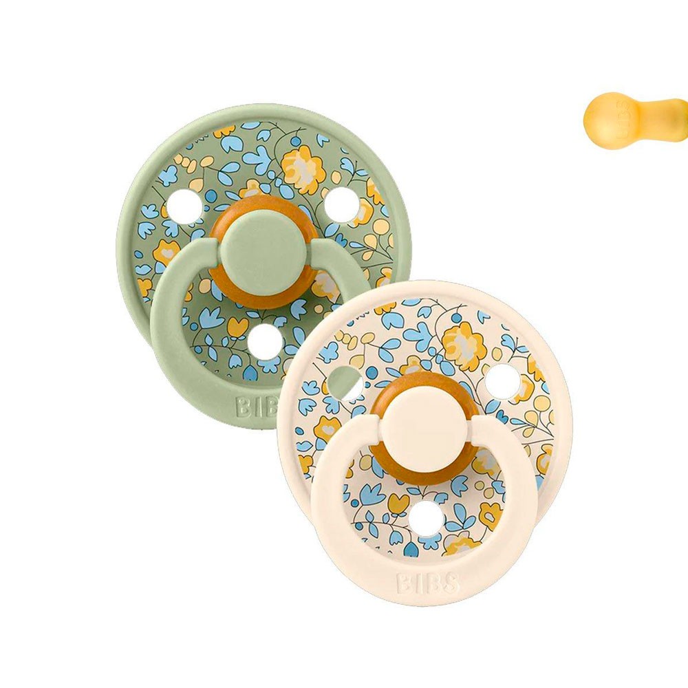2 Chupetes BIBS Colour Round Liberty Eloise 0-6m