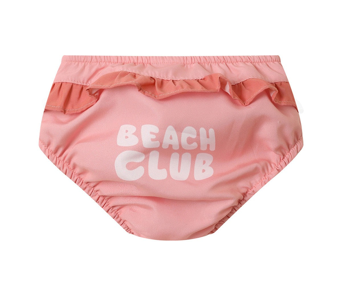 Bañador Pañal Monnëka Volantes Stripes Bloom & Blush