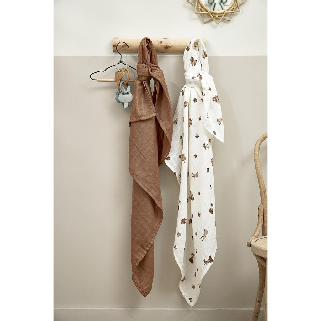 Muselina Grande Meyco Forest Animals Toffee Pack De 2