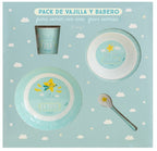 Set vajilla mr wonderful con babero y vaso by Laken