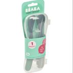 2 cucharas Beaba soft silicona primera edad + estuche
