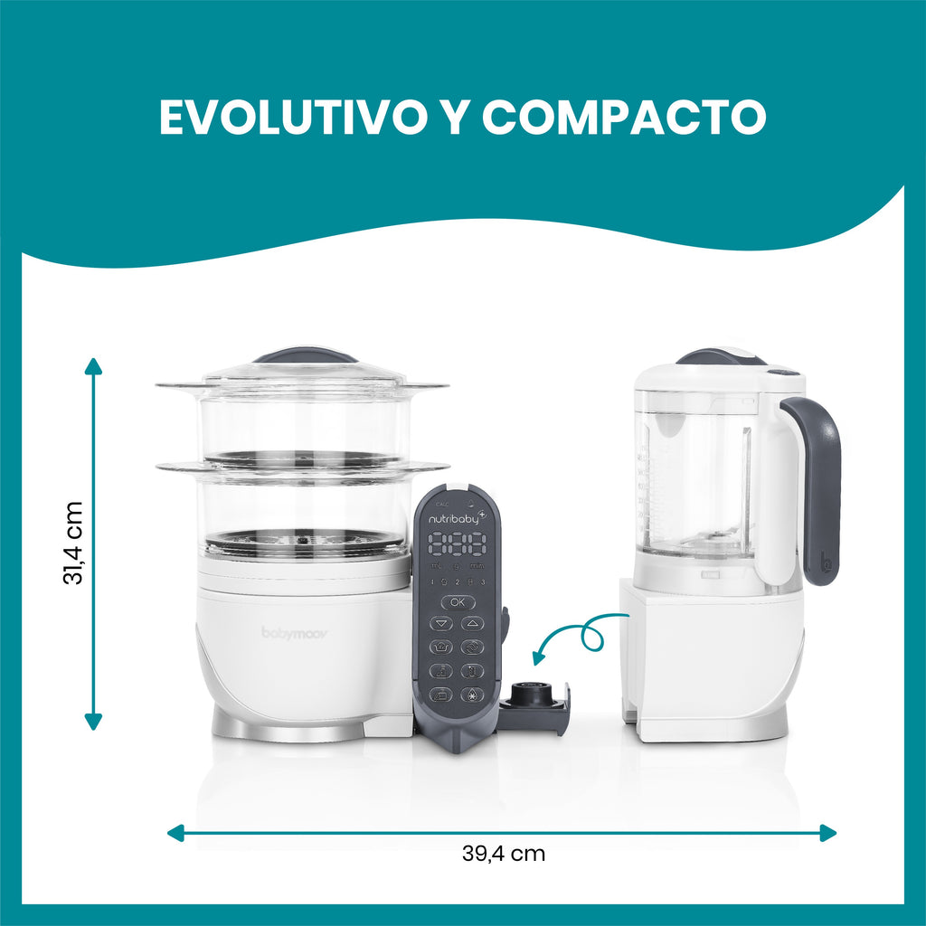 Robot de cocina Babymoov Nutribaby (+) batidora y vaporera