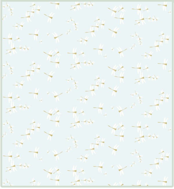 Funda Silla Universal Dydados Estampado Punto Libélulas Mint